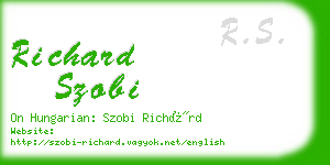 richard szobi business card